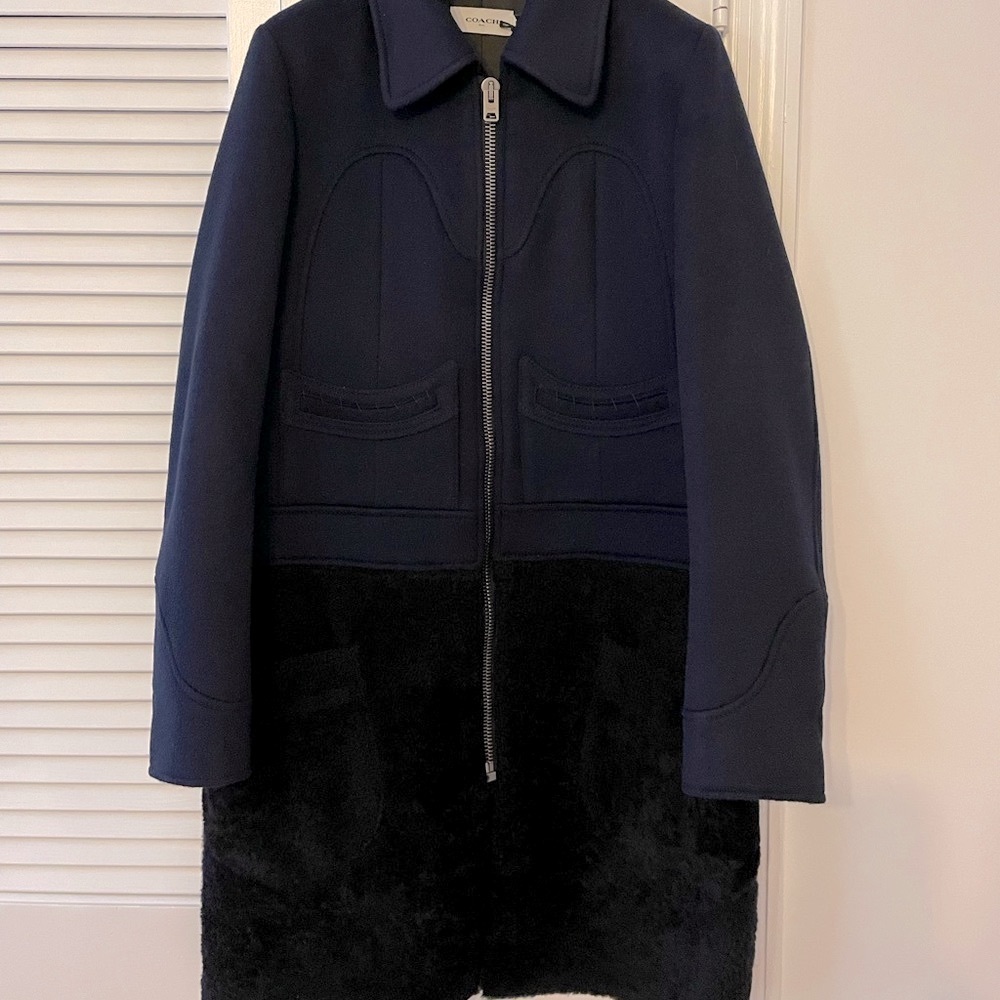 Brand New COACH Navy Peacoat